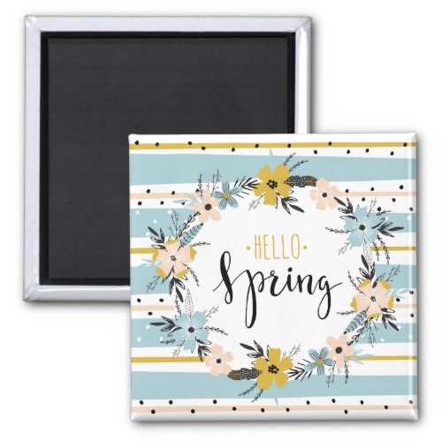 Hello Spring Spring Flowers Easter Gift Magnets