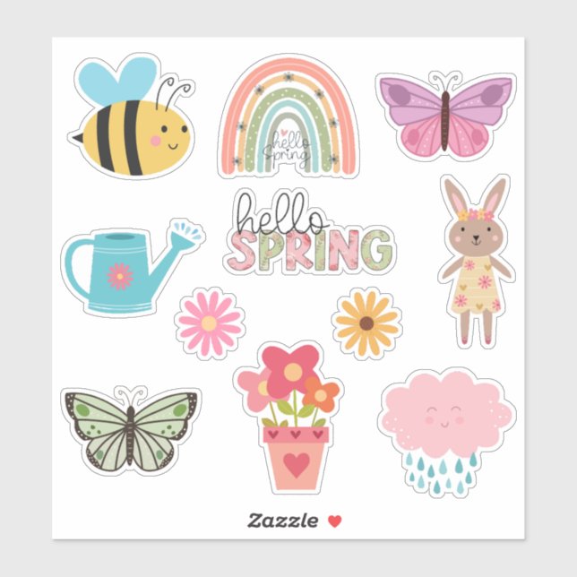 Hello Spring Sticker (Sheet)