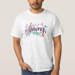 Hello Spring T-Shirt<br><div class="desc">Very beautiful spring and nature floral pattern</div>