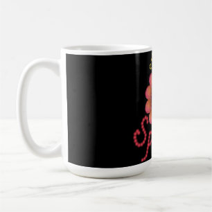 Hello Spring - Textured Pink & Orange Flower Art Coffee Mug
