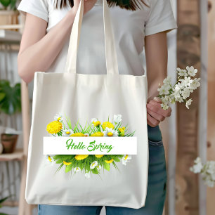 Hello Spring Tote Bag for Shopping