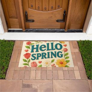 “Hello Spring” Vibe-Infused Doormat