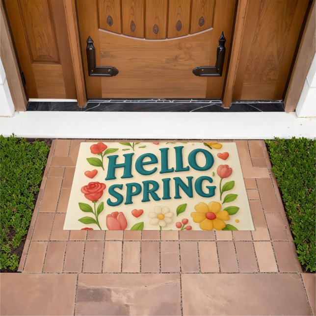  “Hello Spring” Vibe-Infused  Doormat (Outdoor)