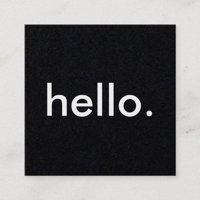 Hello Square Business Cards (Front)