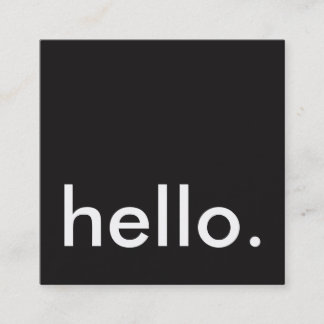hello square square business card