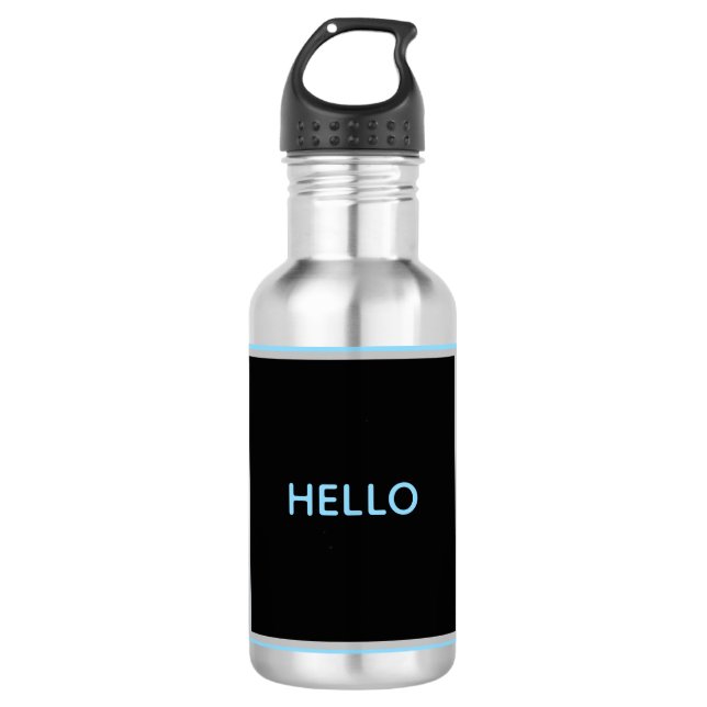 Hello Stainless Steel Water Bottle (Front)
