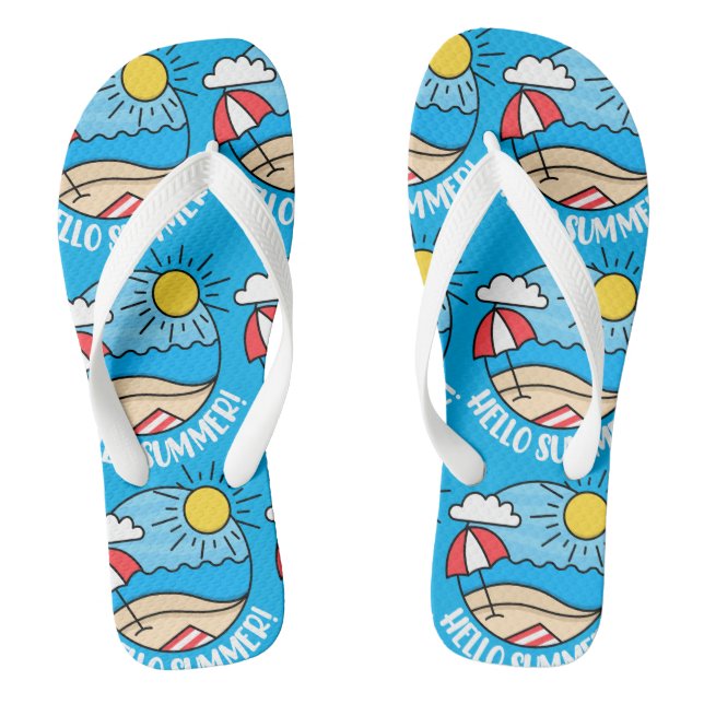 Hello Summer 2 Flip Flops (Footbed)