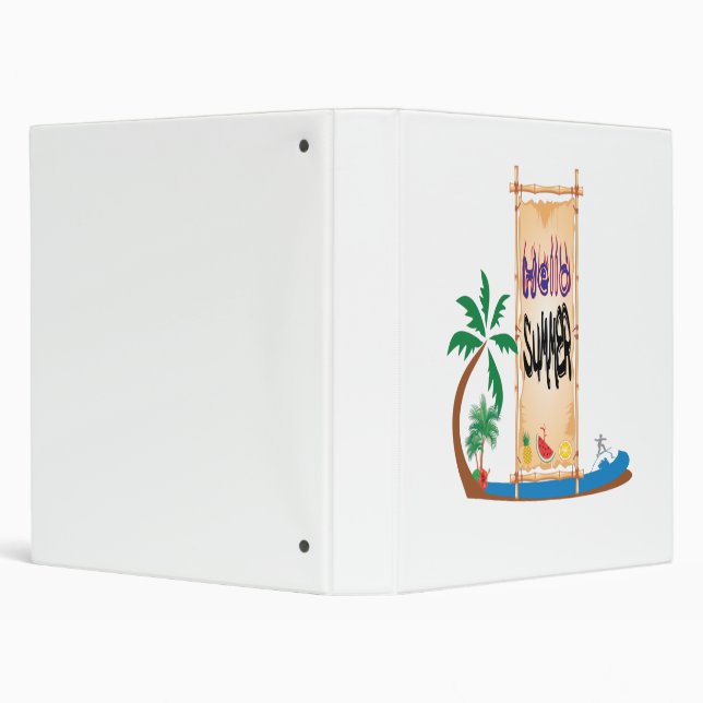 Hello Summer 3 Ring Binder (Background)