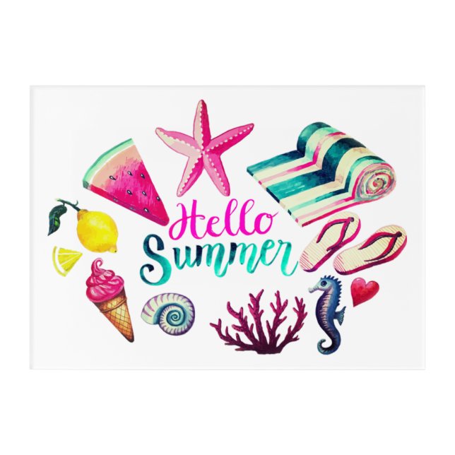 Hello Summer  Acrylic Print (Front)