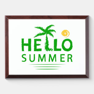 Hello Summer Award Plaque