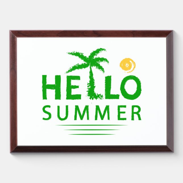 Hello Summer Award Plaque (Horizontal)