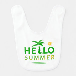 Hello Summer Baby Bib