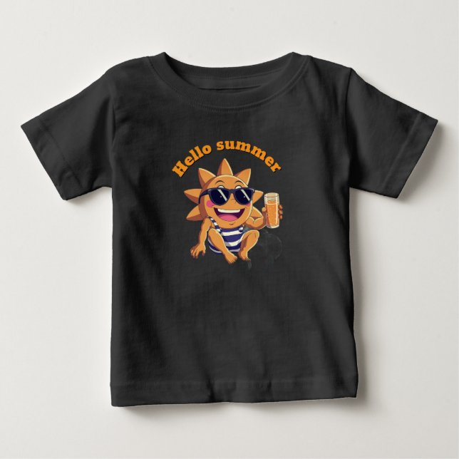 Hello summer  baby bodysuit (Front)