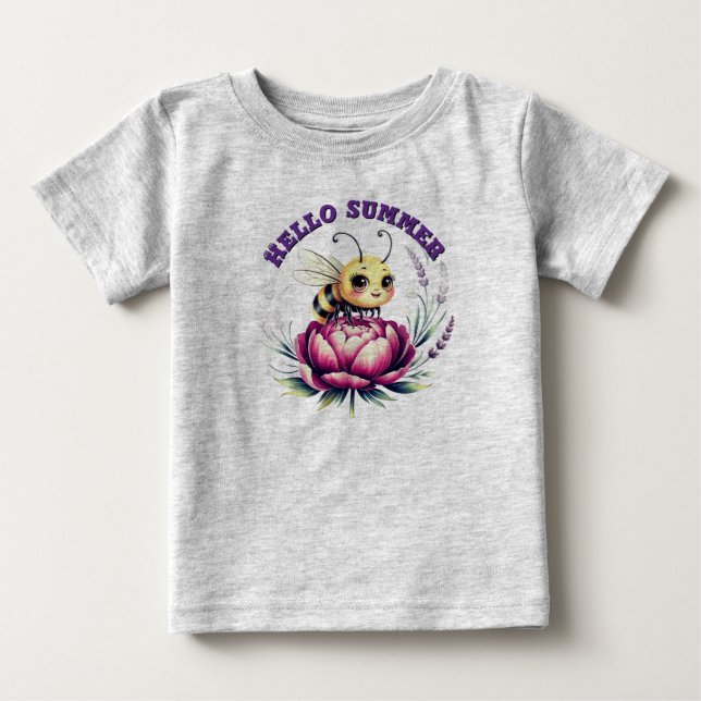 Hello summer  baby bodysuit (Front)