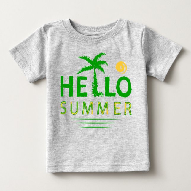 Hello Summer Baby T-Shirt (Front)