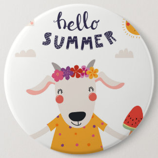 Hello Summer Badge Button