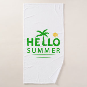 Hello Summer Bath Towel
