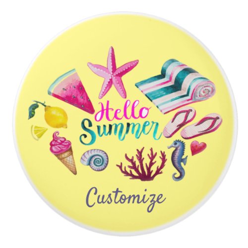 Hello Summer Beach Thunder_Cove  Ceramic Knob