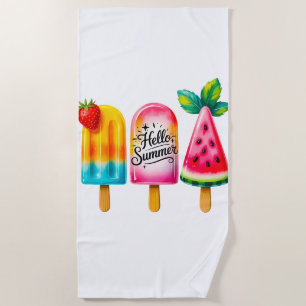 Hello Summer  Beach Towel