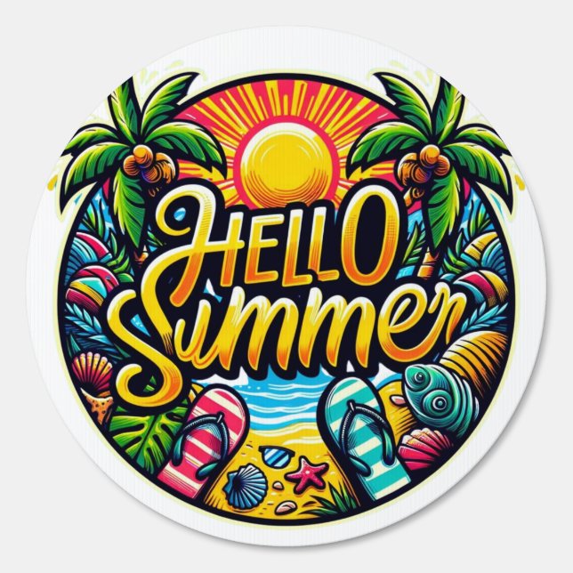 Hello Summer Beach Vibes Sign (Front)