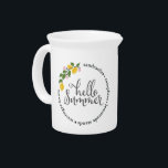 Hello Summer Beverage Pitcher<br><div class="desc">Hello Summer Beverage Pitcher
Inspirational summer beverage pitcher to accent your patio or kitchen.</div>