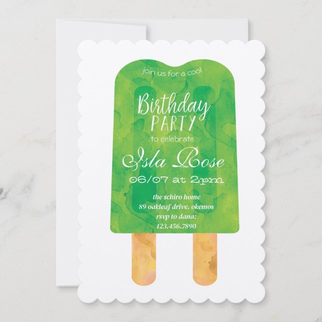 Hello Summer Birthday Party Invitation (Front)
