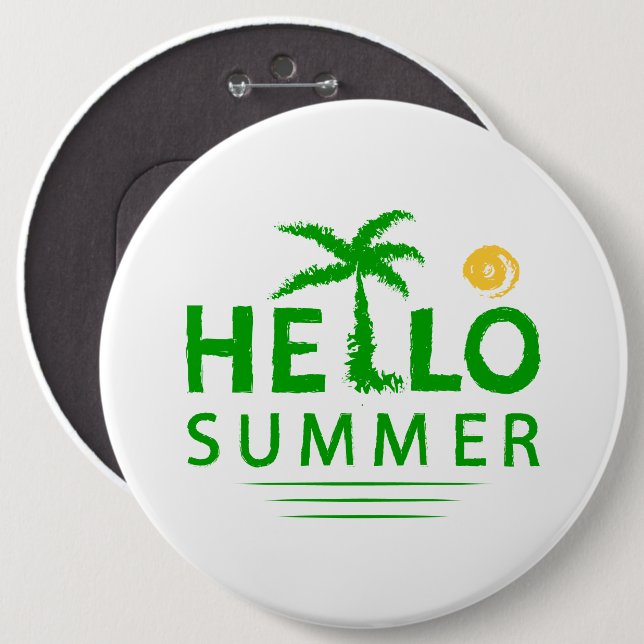Hello Summer Button (Front & Back)