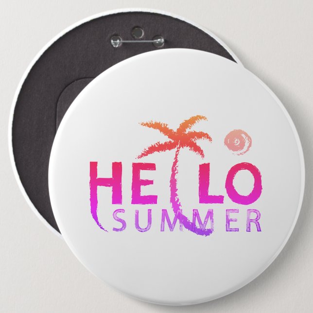 Hello Summer Button (Front & Back)
