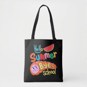 Hello Summer Bye School Tote Bag Art