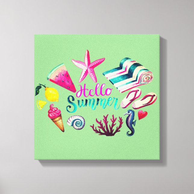 Hello Summer Canvas Print (Front)
