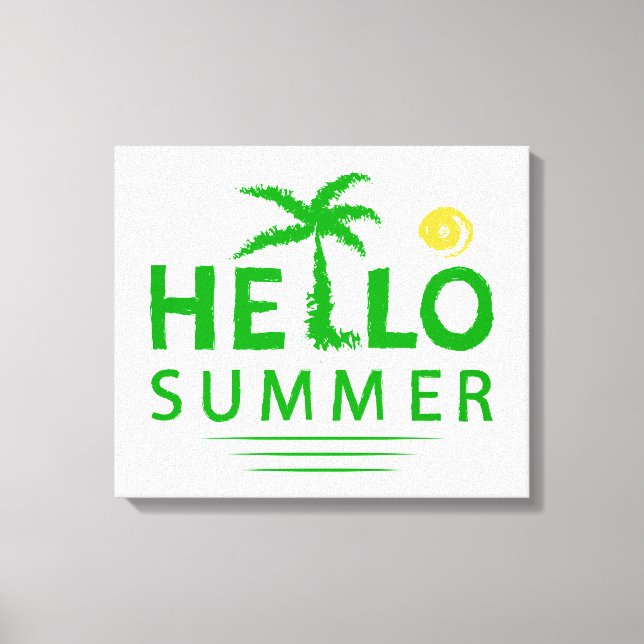 Hello Summer Canvas Print (Front)