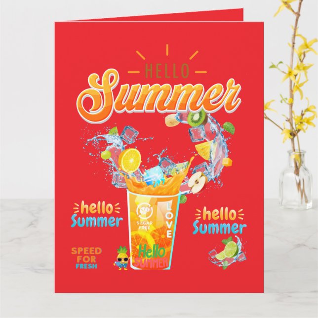 Hello Summer Card (Yellow Flower)