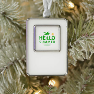 Hello Summer Christmas Ornament