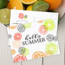 Hello Summer Citrus Cookout Gathering Invitation Postcard