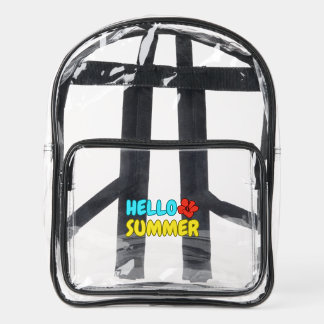 Hello Summer Clear Stadium Backpack