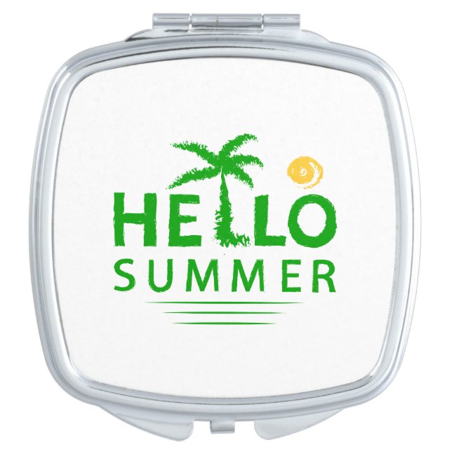 Hello Summer Compact Mirror (Front)