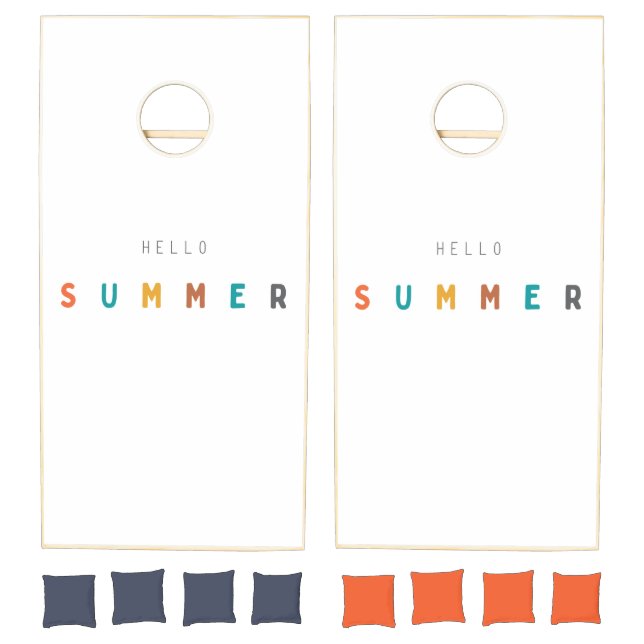 hello summer Cornhole Set modern (Set)