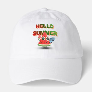 Hello Summer Cute Watermelon Beach Art Hat