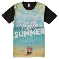 Hello Summer Design All-Over-Print Shirt