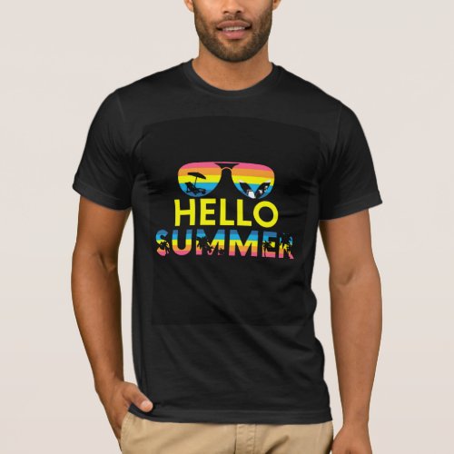 Hello Summer Design T_Shirt