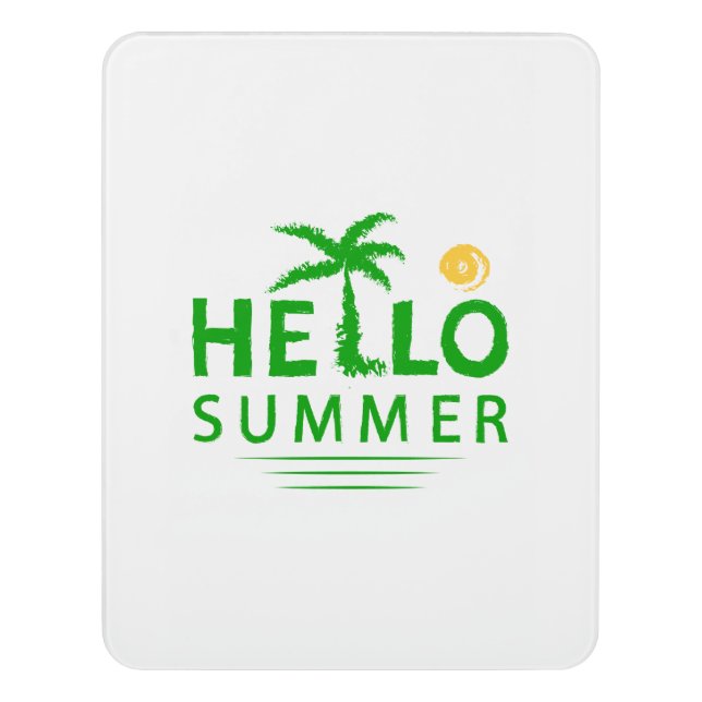 Hello Summer Door Sign (Contemporary Vert)
