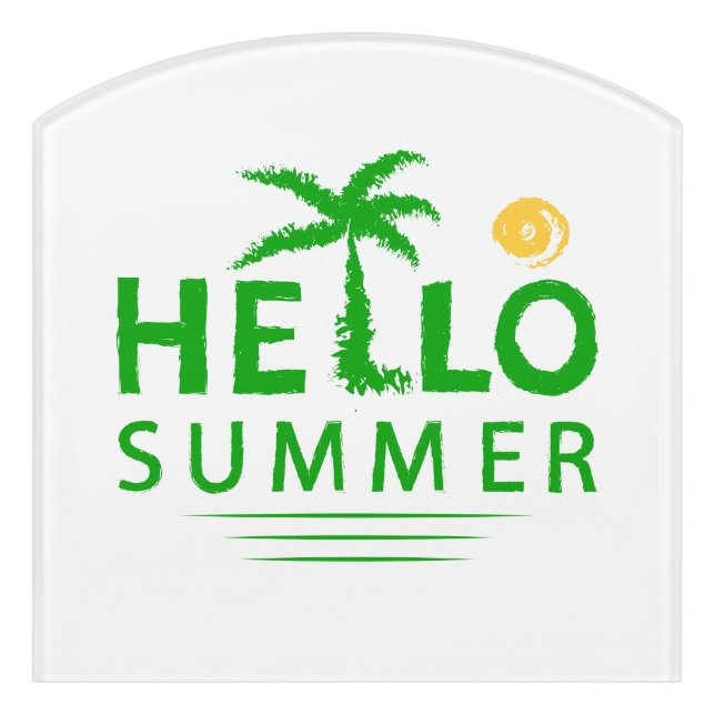 Hello Summer Door Sign (Contour Front)