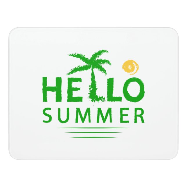 Hello Summer Door Sign (Contemporary Front)