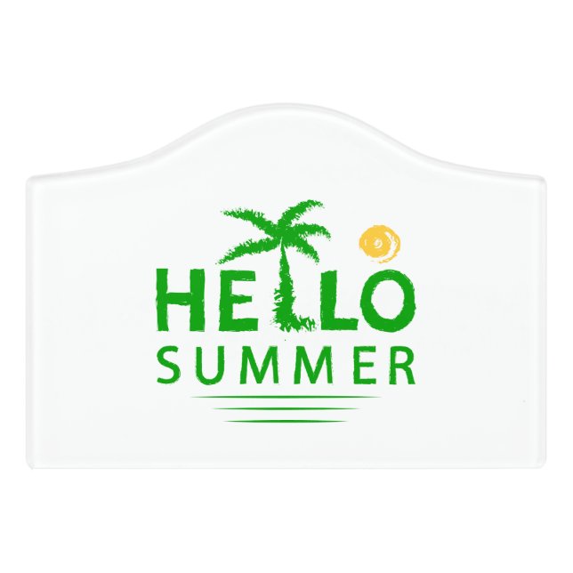 Hello Summer Door Sign (Small Crest Front)