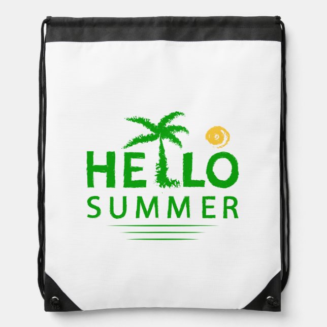 Hello Summer Drawstring Bag (Front)