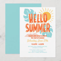 Hello summer, end of school party, Pool Party Invitation