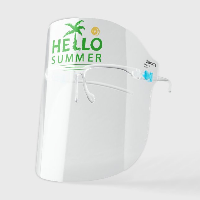 Hello Summer Face Shield (Front Left)