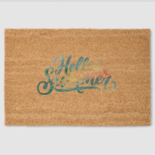 Hello Summer Fiber Doormat