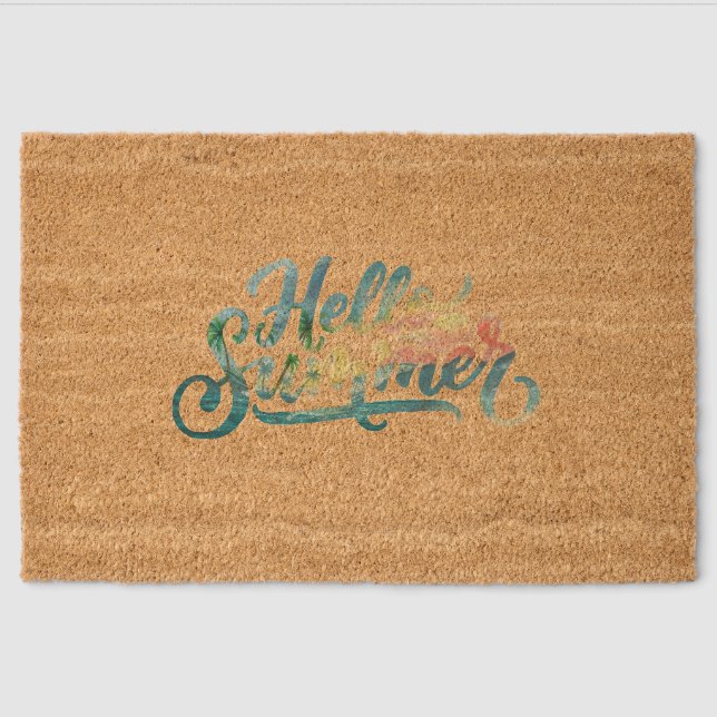 Hello Summer Fiber Doormat (Front)