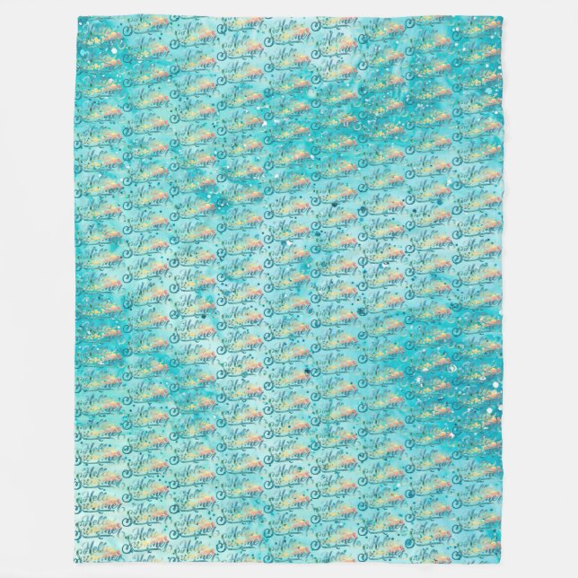 Hello Summer Fleece Blanket (Front)